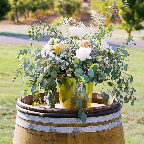 Elegant Vineyard Wedding Accent Table